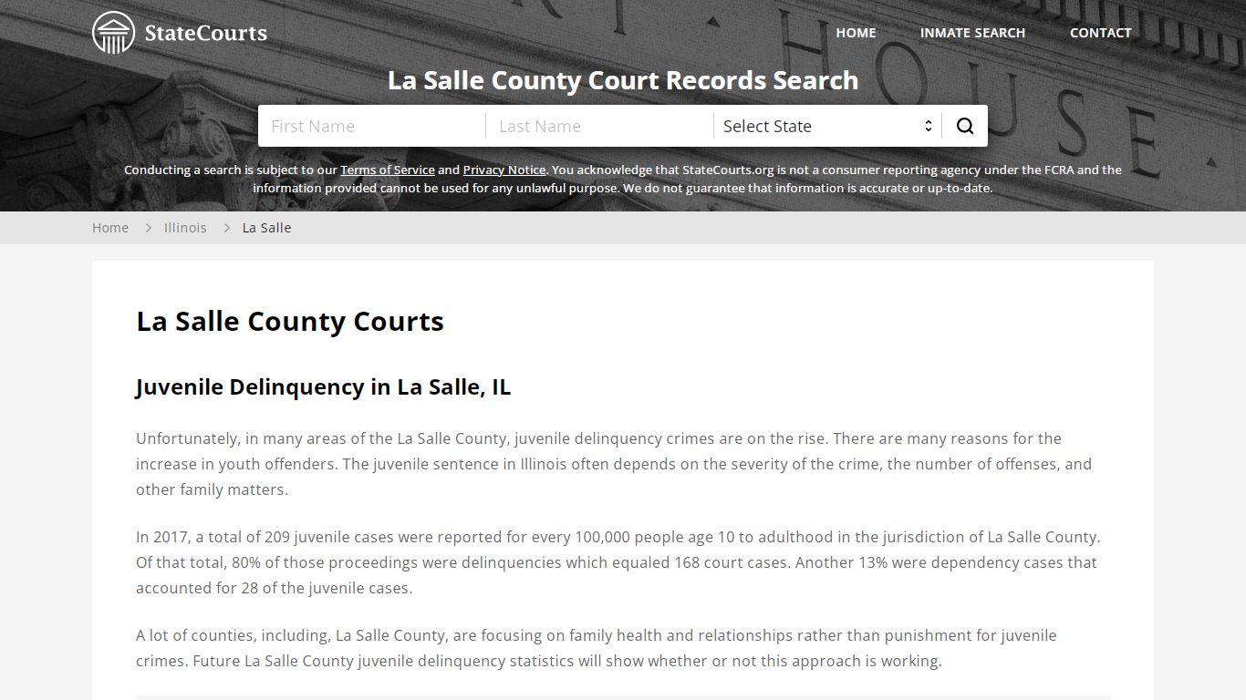 La Salle County, IL Courts - Records & Cases - StateCourts